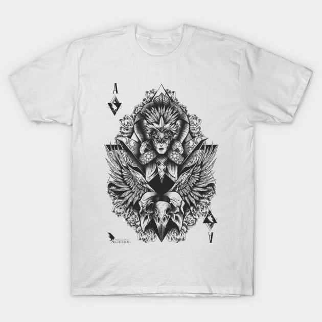 Jester Of Diamonds T-Shirt by Nightfrost